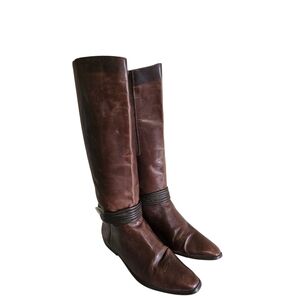 UNISA FLEX Vintage Knee High Boot Leather Riding Boots sz 8 1/2 B